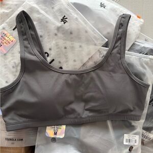 YoungLA For Her Grey Sports Bra, Size Large NWOT